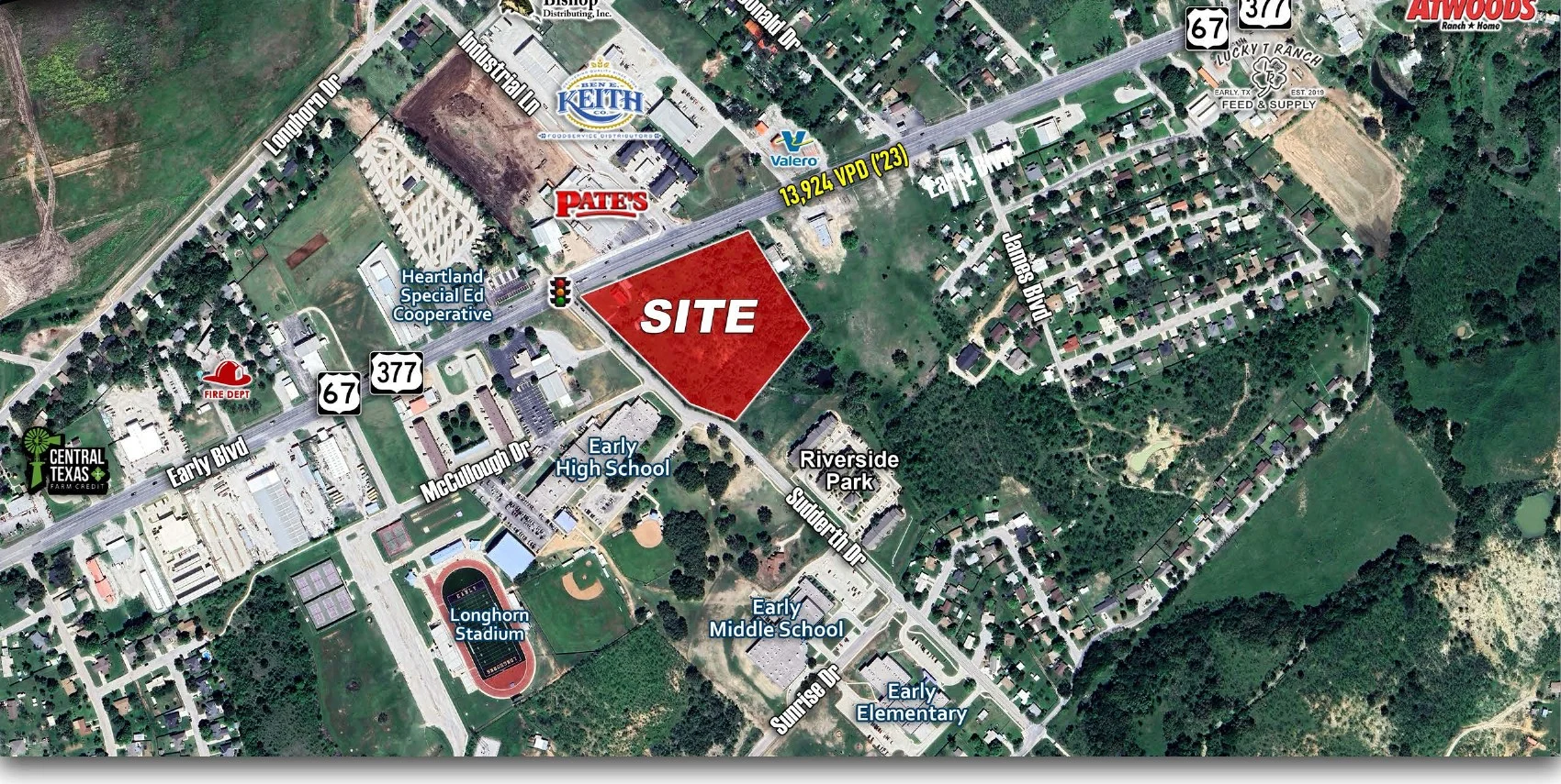 Early Land pad sites site plan, Early, Texas